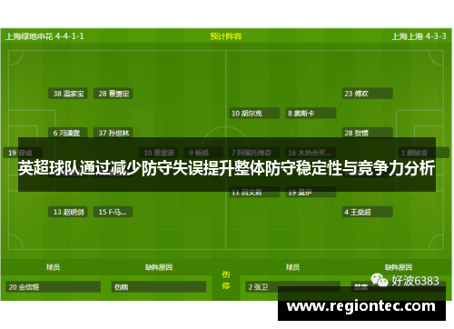 英超球队通过减少防守失误提升整体防守稳定性与竞争力分析